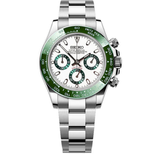 SEITONA | Chronograph MOD Wimbledon Edition Automatic 316L Stainless Steel Watch Presidential