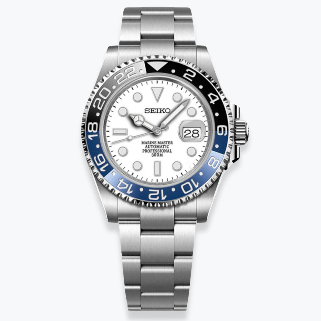 GMTEIKO |  SEIKO MOD Marine GMT Arctic Batman Edition Presidential