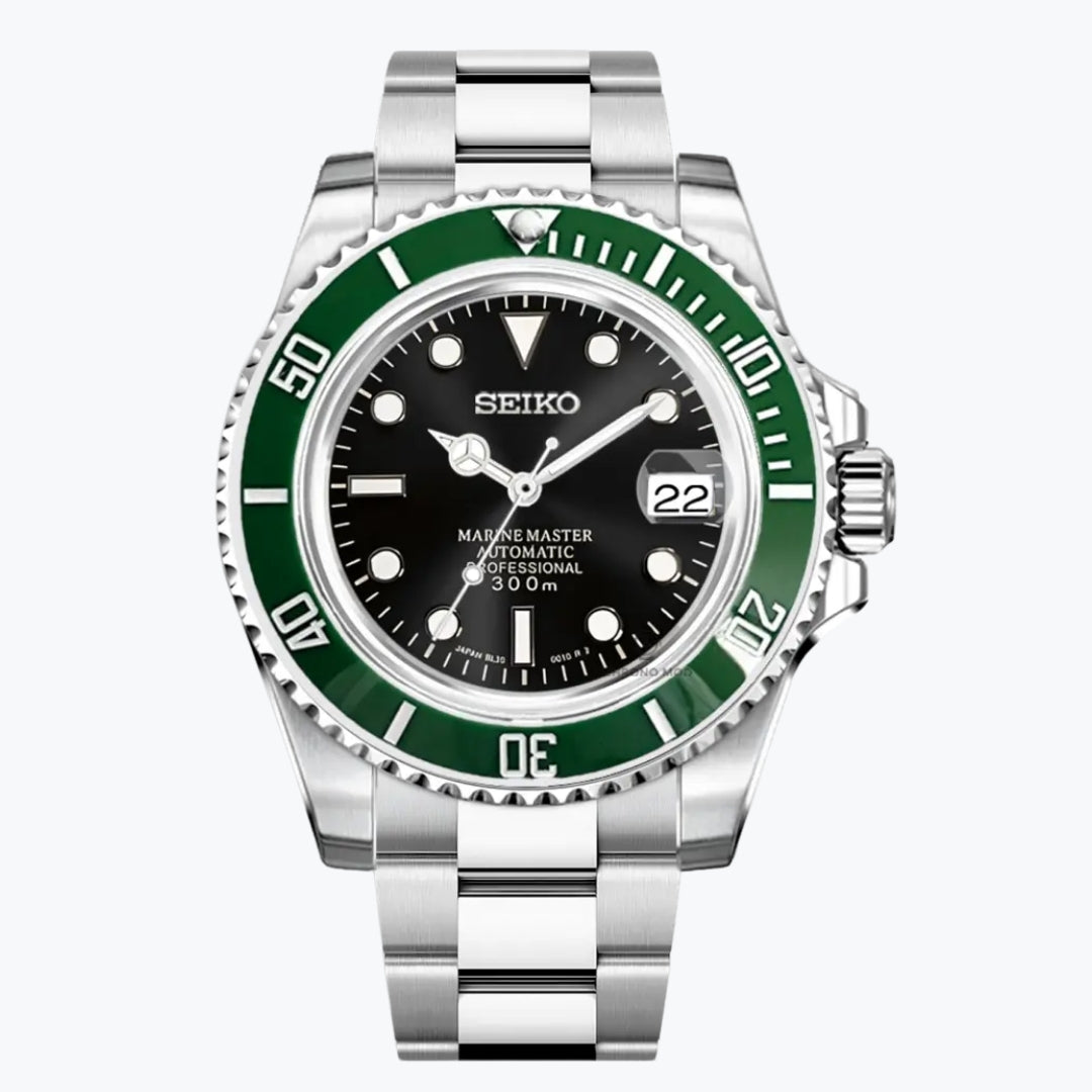 SEIKOSUB | Submariner MOD Hulk Edition Open Back Case - Automatic Watch Presidential