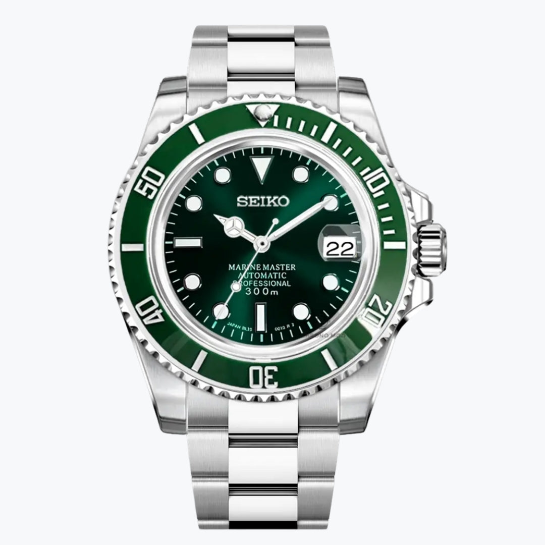 SEIKOSUB | Submariner MOD Emerald Edition Open Back Case - Automatic Watch Presidential