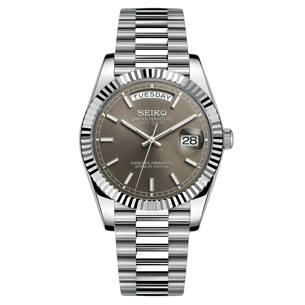SEIKODATE | Presidential MOD Champagne Dial Stainless Steel - Automatic Watch