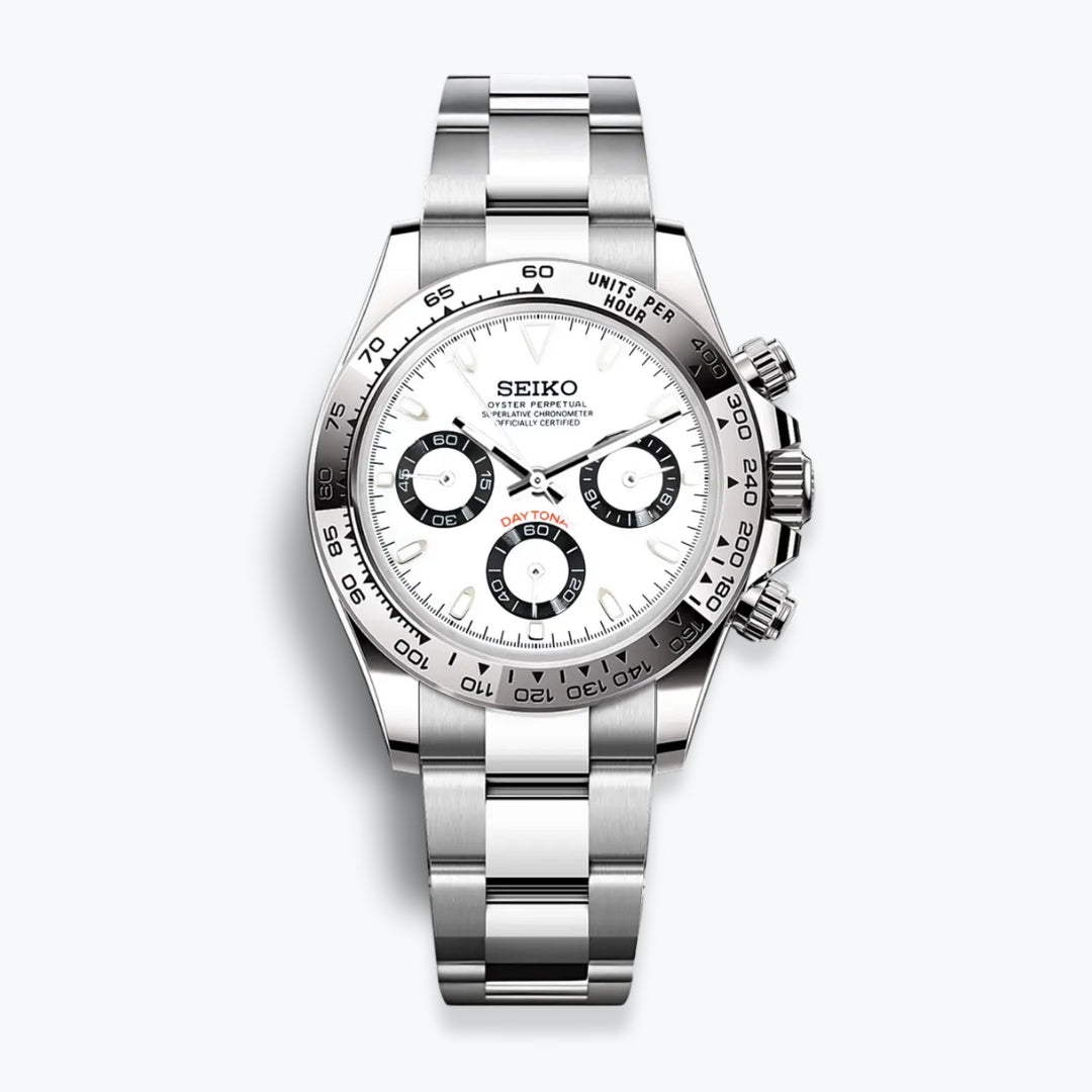 SEITONA | Chronograph MOD Ivory Edition Automatic 316L Stainless Steel Watch Presidential