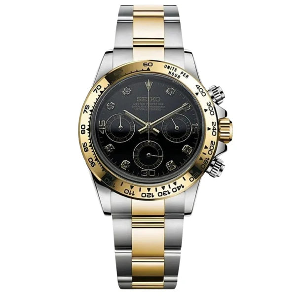 SEITONA | Chronograph MOD Two Tone With Diamond Accent Dial
