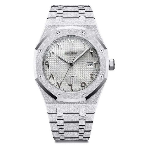 SEIKOAK | Royal Arabic MOD Silver Frost Edition 42mm 316L Stainless Steel - Automatic Watch