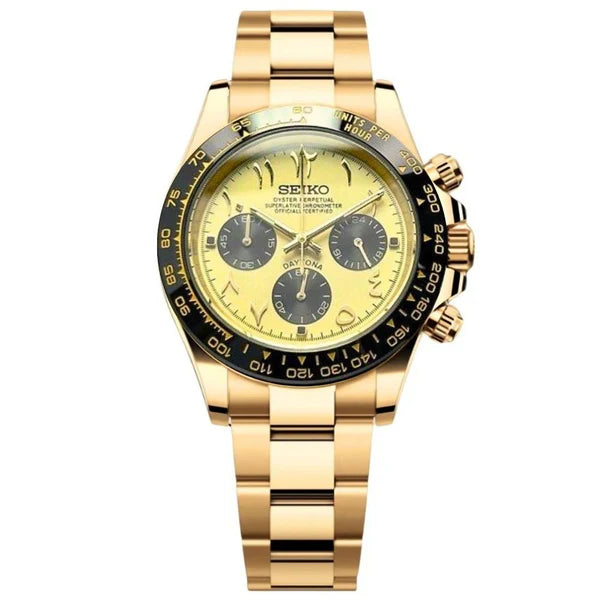 SEITONA | Chronograph MOD Golden Bumblebee Edition Arabic