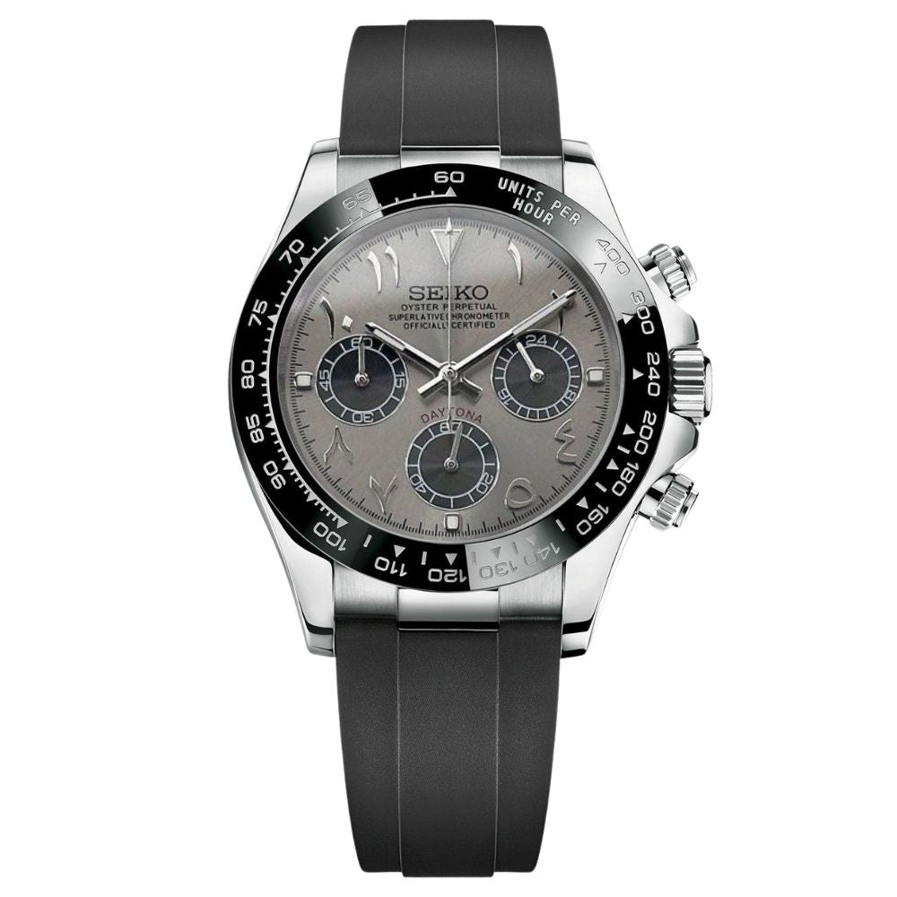 SEITONA | Chronograph MOD Rhodium Edition Arabic