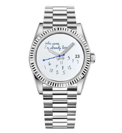 SEIKOJUST | Silver MOD Who Cares? Edition 316L Stainless Steel - Automatic Watch Presidential