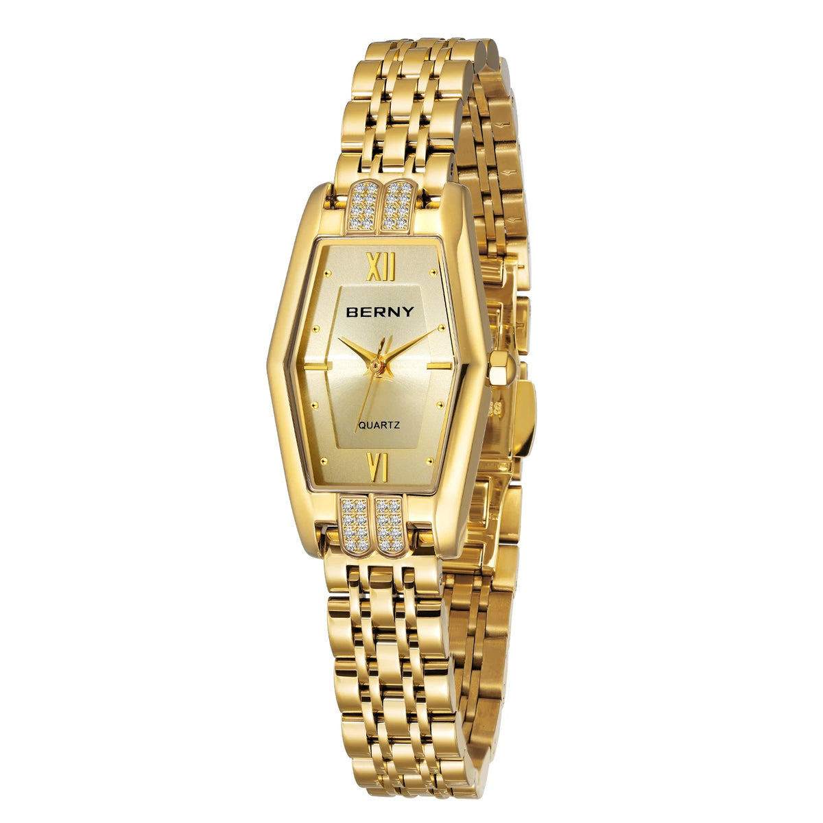 VALOR BERNY | Golden Hexagon Stainless Steel Quartz Watch