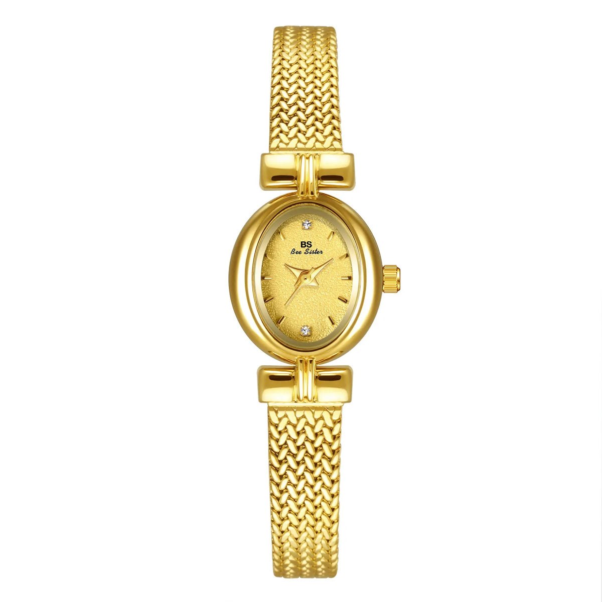 METEOR | Women's Vintage Oval Quartz Watch with Luxe Mesh Bracelet