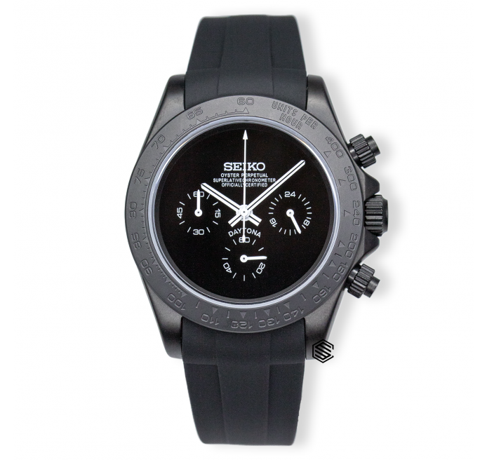 SEITONA | Chronograph MOD Jaguar Edition 316L Stainless Steel Silicone Watch