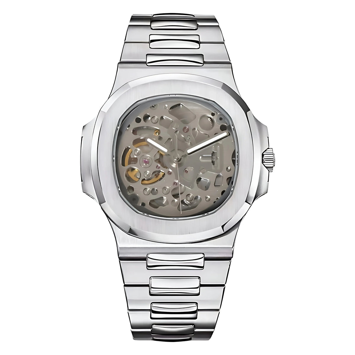 NAUTIKO | Skeleton MOD Silver Edition Automatic 316L Stainless Steel Watch