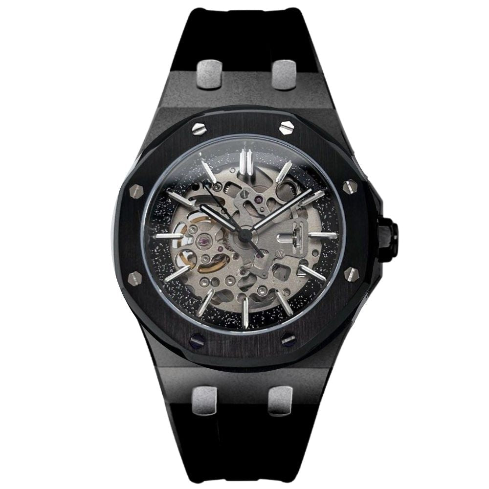 SEIKOAK | Skleton MOD Blacked Out Special Edition Silicone - Automatic Watch