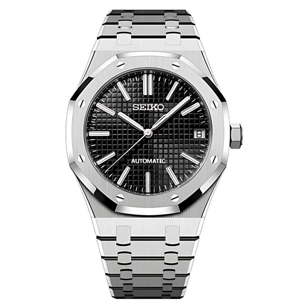 SEIKOAK | 41mm Royal Automatic Watch 316L Brushed Stainless Steel MOD