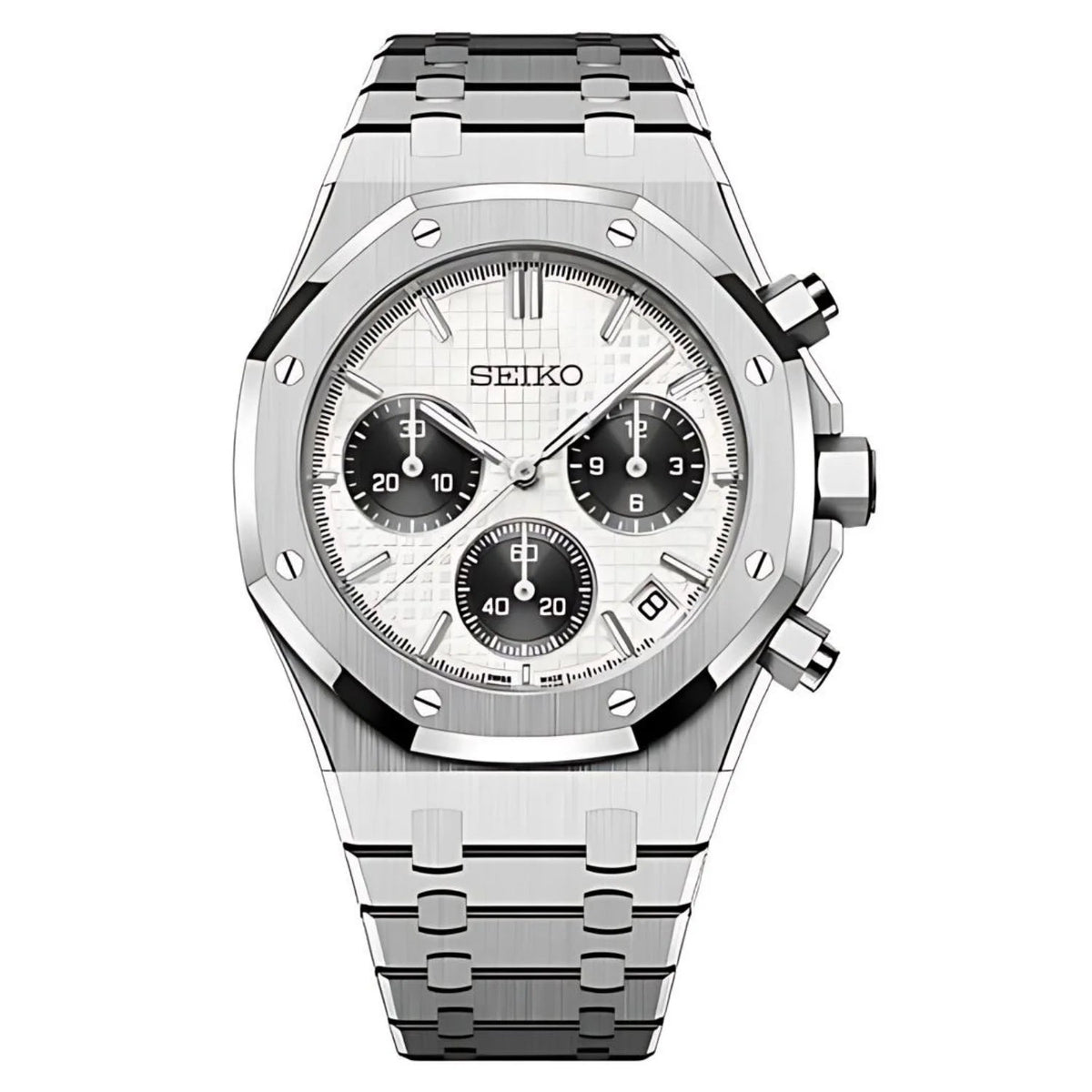 SEIKOAK | Royal 41mm Chronograph 316L Stainless Steel - Panda Dial MOD