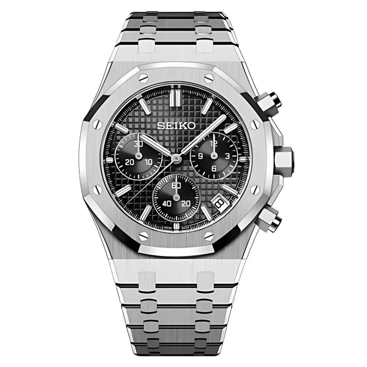 SEIKOAK | Royal 41mm Chronograph Automatic 316L Stainless Steel - Black MOD