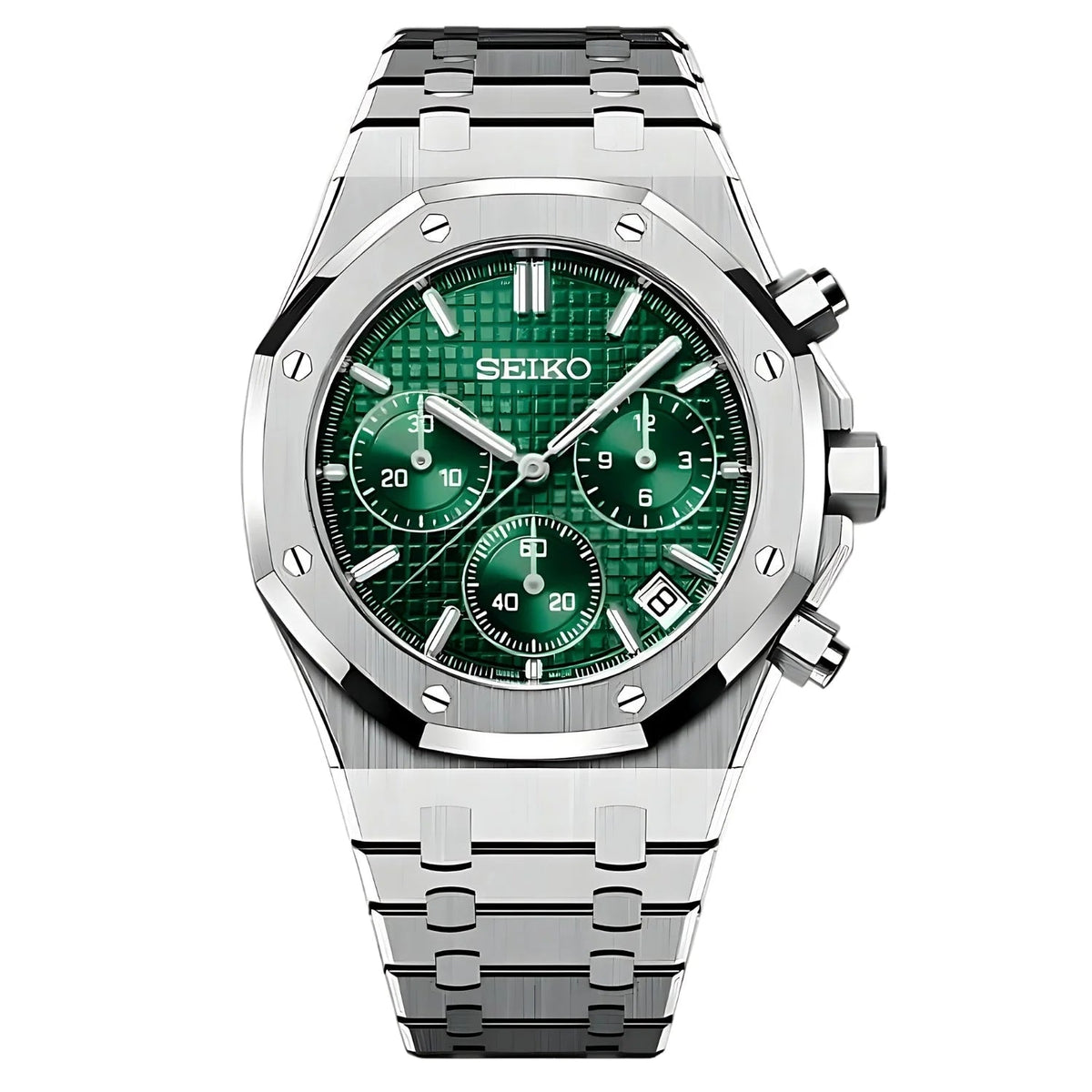 SEIKOAK | Royal 41mm Chronograph 316L Stainless Steel - Green MOD
