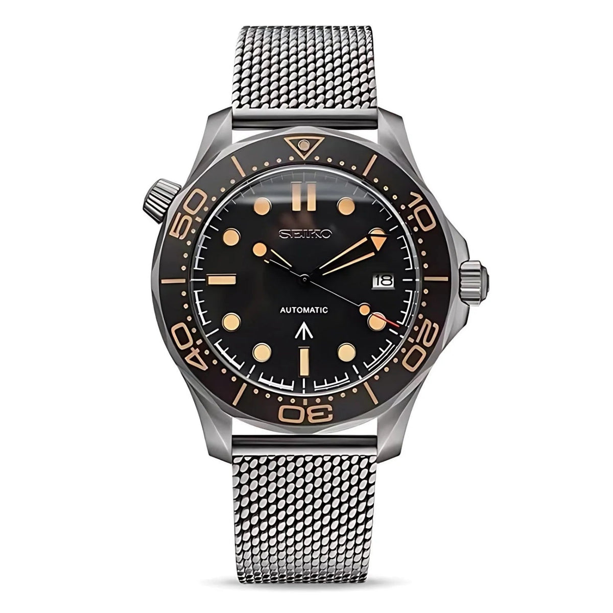 SEIKOMASTER | Silver MOD 007 Edition Stainless Steel Saphire Crystal - Automatic Watch