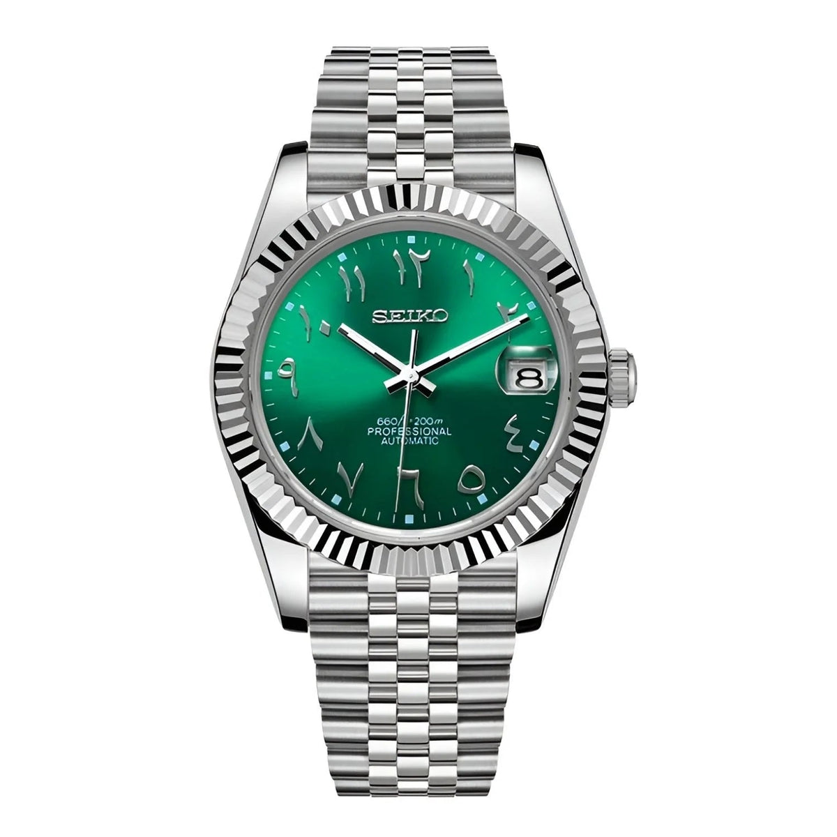 SEIKOJUST | Royal Arabic MOD Emerald Edition 316L Stainless Steel - Automatic Watch