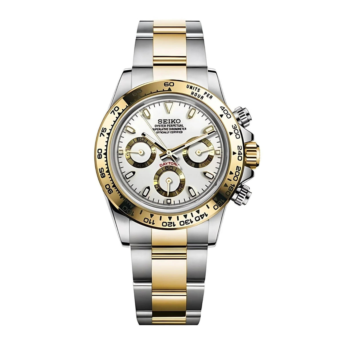 SEITONA | Chronograph MOD Gold Edition Automatic 316L Stainless Steel Watch