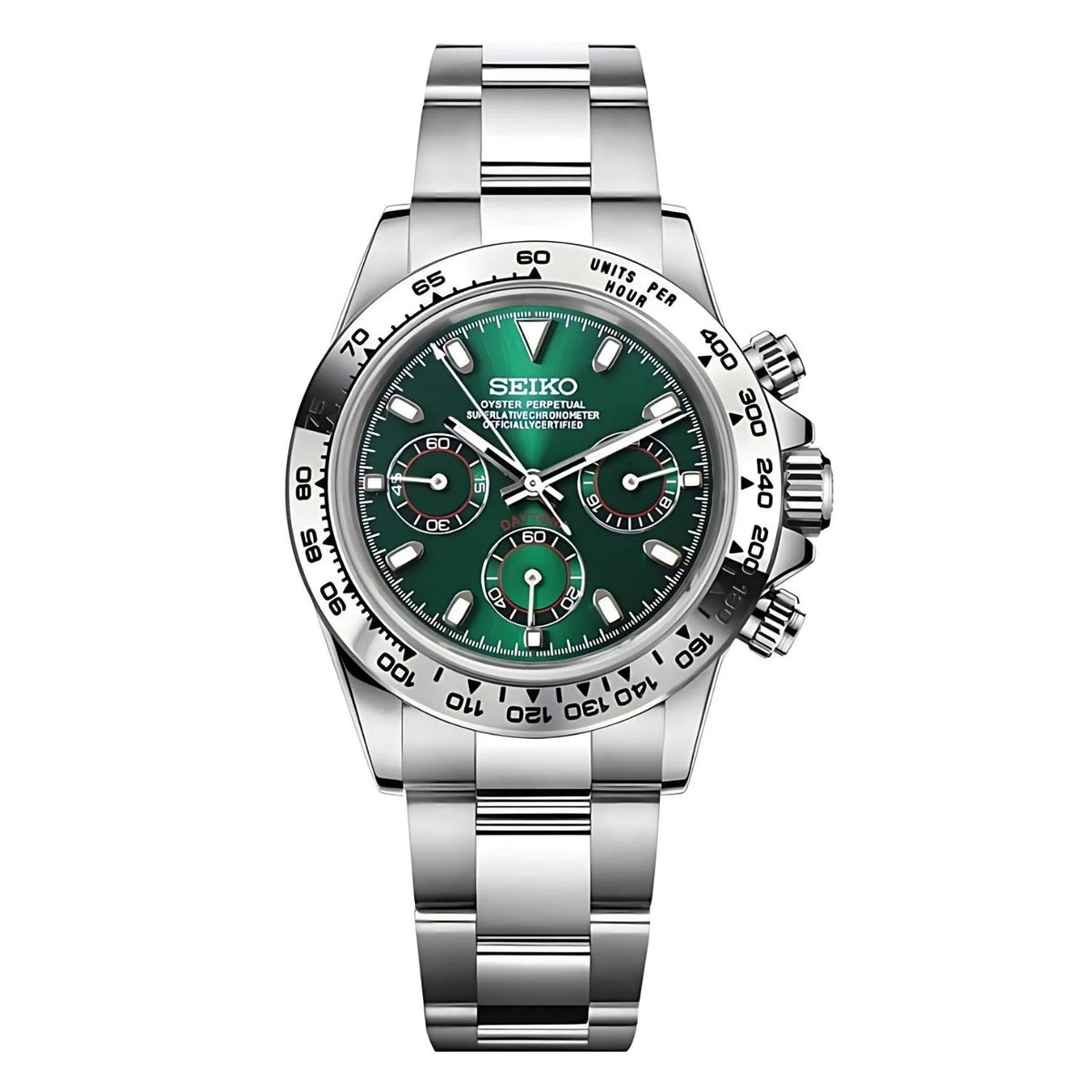 SEITONA | Chronograph MOD Green Edition Automatic 316L Stainless Steel Watch