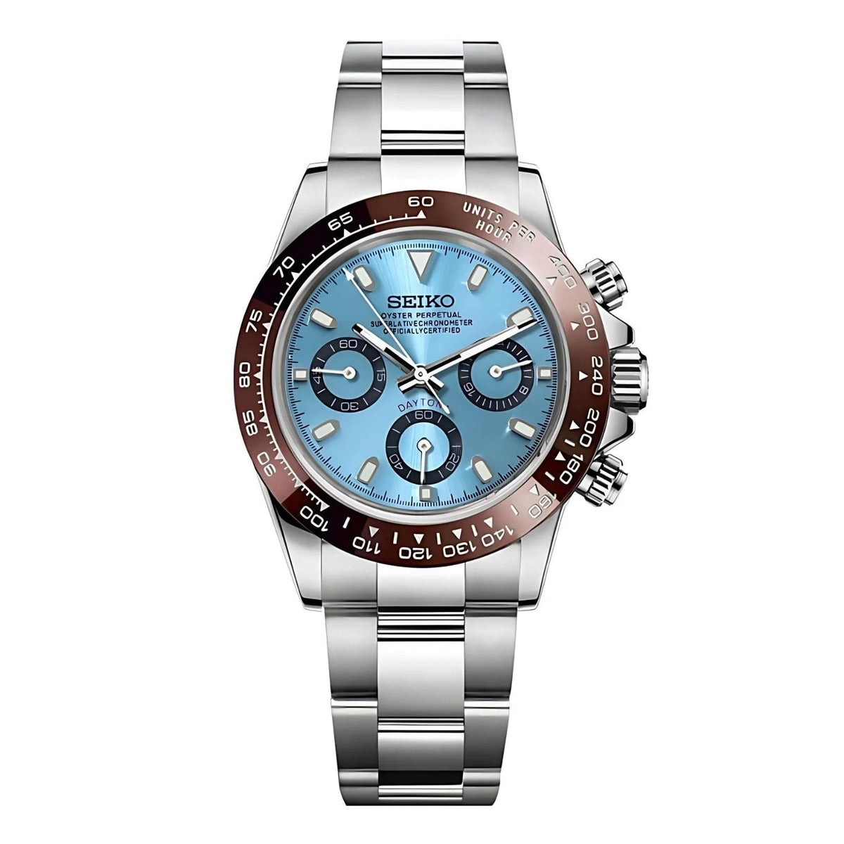 SEITONA | Chronograph MOD Platinum Edition – VK63 Hybrid Movement, 316L Stainless Steel Watch