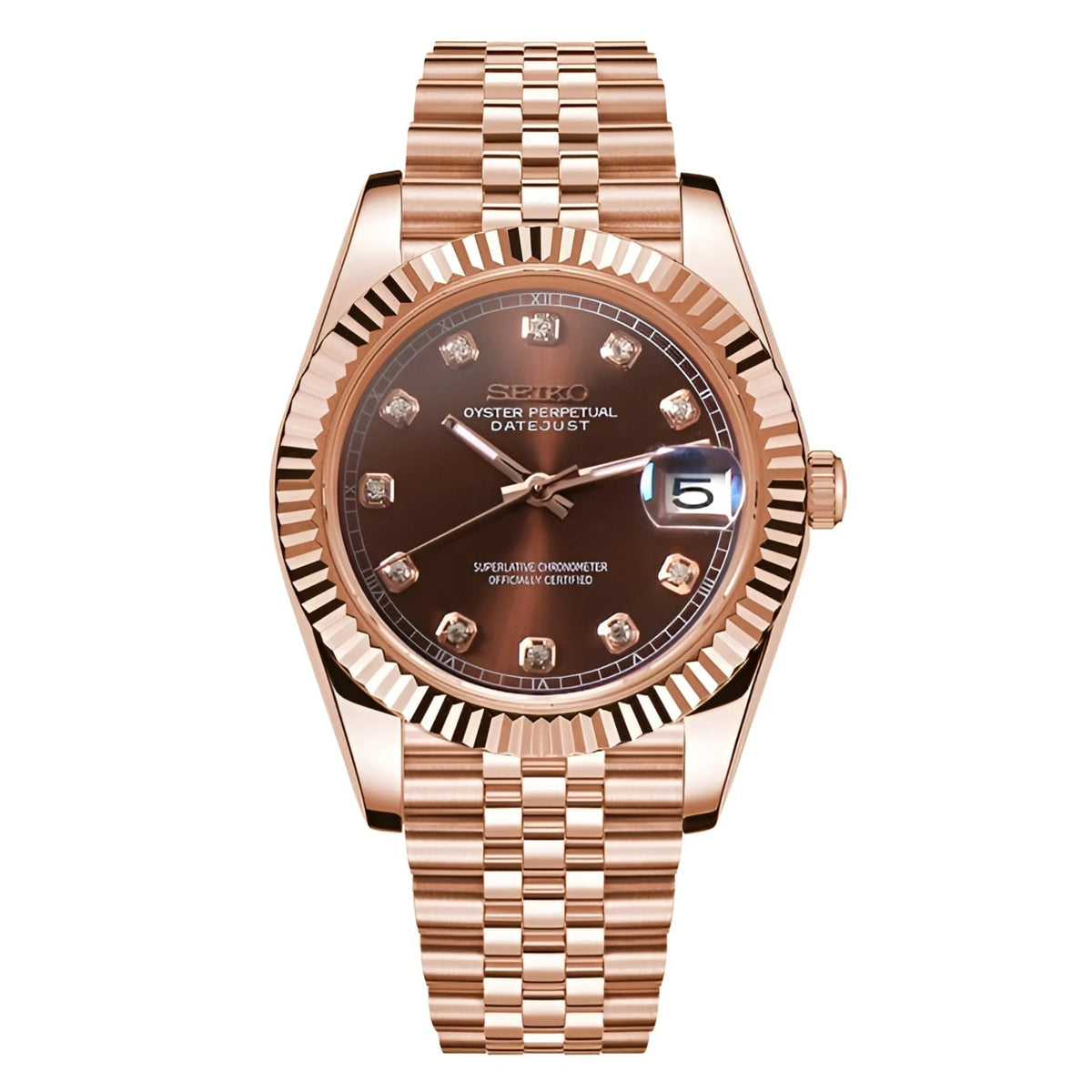 SEIKOJUST | Chocolate Crystals Dial MOD 316L Stainless Steel - Automatic Watch
