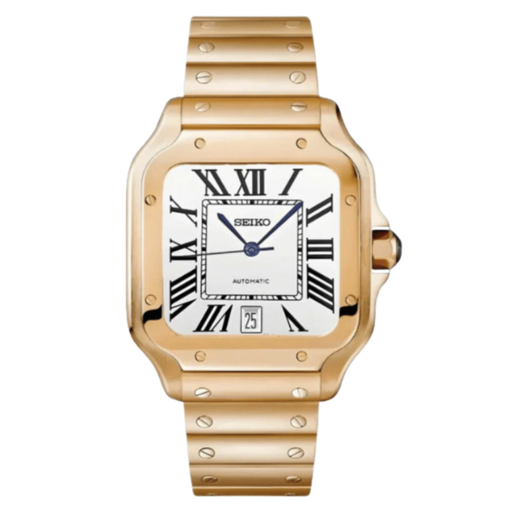SANTEIKO | Santos MOD 38mm Gold Edition 316L Stainless Steel - Automatic Watch