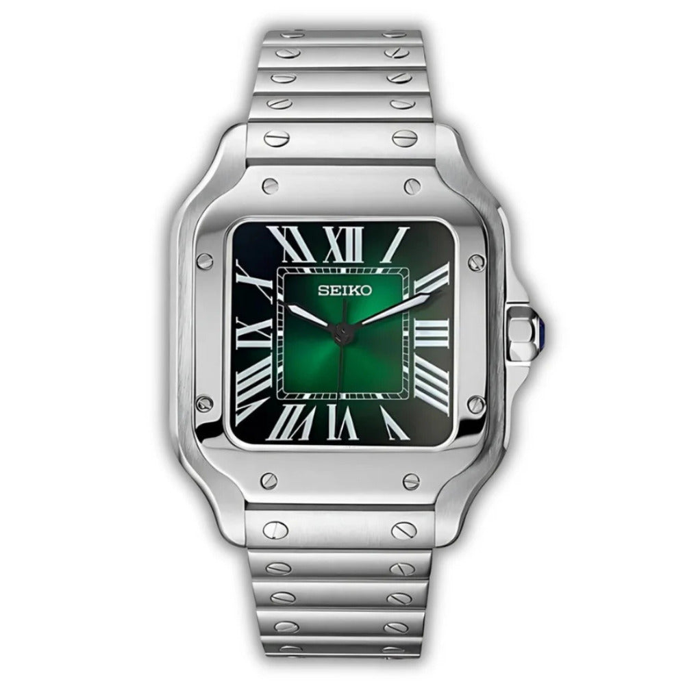 SANTEIKO | Santos MOD Roman Emerald Edition 38mm 316L Stainless Steel - Automatic Watch