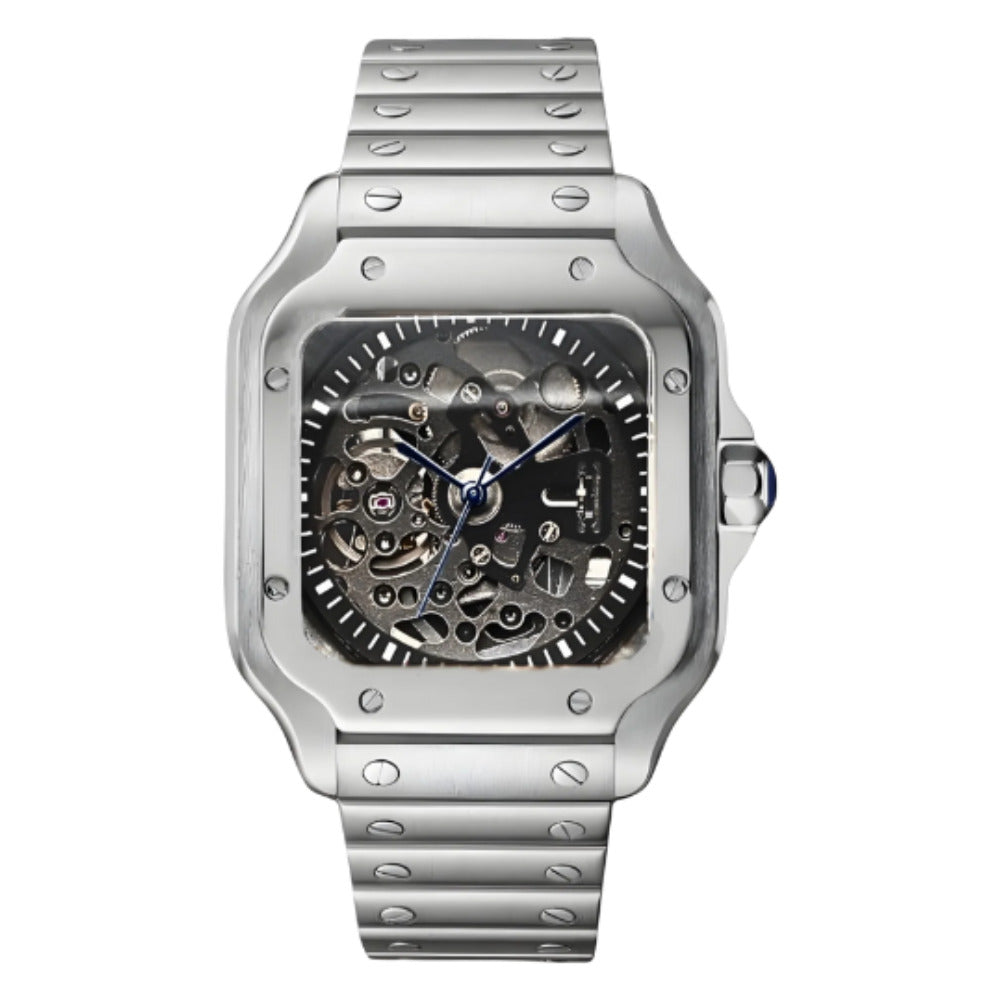 SANTEIKO | Santos MOD Skeleton Black Edition 38mm 316L Stainless Steel - Automatic Watch